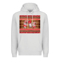 Dove Grey valentines day gnomes leopard Premium Hoodie - Jasminsmagicworld