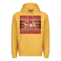 Mustard valentines day gnomes leopard Premium Hoodie - Jasminsmagicworld
