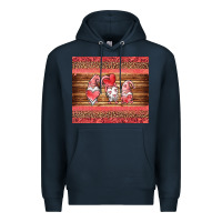 Navy valentines day gnomes leopard Premium Hoodie - Jasminsmagicworld