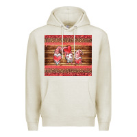 Oatmeal Heather valentines day gnomes leopard Premium Hoodie - Jasminsmagicworld