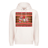 Pale Pink valentines day gnomes leopard Premium Hoodie - Jasminsmagicworld