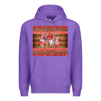 Purple valentines day gnomes leopard Premium Hoodie - Jasminsmagicworld