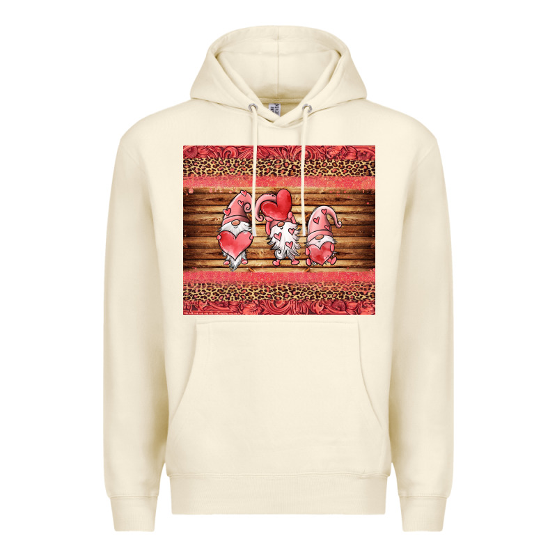 Valentines Day Gnomes Leopard Premium Hoodie by Jasminsmagicworld | Teevron