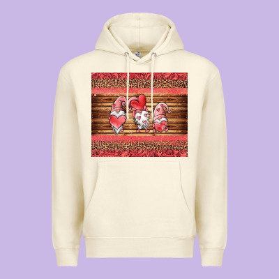 Valentines Day Gnomes Leopard Premium Hoodie Designed By Jasminsmagicworld