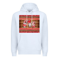 White valentines day gnomes leopard Premium Hoodie - Jasminsmagicworld