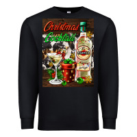 Black christmas cocktail martini  air freshener Premium Sweatshirt - AdoDesignShop
