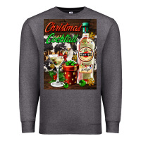 Charcoal Heather christmas cocktail martini  air freshener Premium Sweatshirt - AdoDesignShop