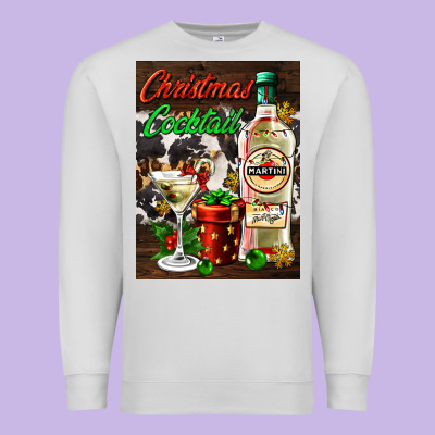 Christmas Cocktail Martini  Air Freshener Premium Sweatshirt Designed By Adodesignshop