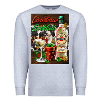 Heather Grey christmas cocktail martini  air freshener Premium Sweatshirt - AdoDesignShop