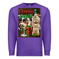 Purple christmas cocktail martini  air freshener Premium Sweatshirt - AdoDesignShop