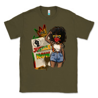 Army Green juneteenth justice now Classic Tee - CowGirlArtShop