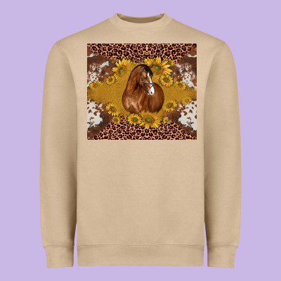 Horse Heavyweight Sweatshirt Designed By Barkaloodesign