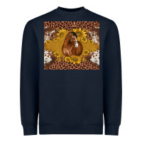 Navy horse Heavyweight Sweatshirt - BarkalooDesign