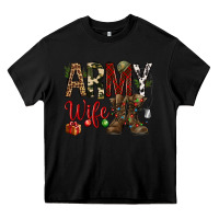 Black Christmas Army wife Heavy Core Tee - NancyCooperArtShop