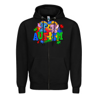 Black autism stitch with lilo Zipper Hoodie - AdoDesignShop