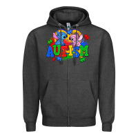 Charcoal Heather autism stitch with lilo Zipper Hoodie - AdoDesignShop
