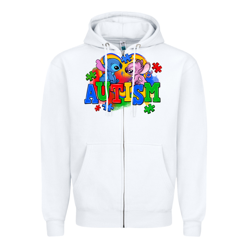 Autism Stitch With Lilo Zipper Hoodie by AdoDesignShop | Teevron