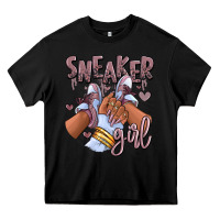 Black sky j mauve sneaker girl afro woman Heavy Core Tee - RanaPortraitStore