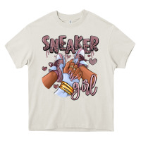 Cream sky j mauve sneaker girl afro woman Heavy Core Tee - RanaPortraitStore