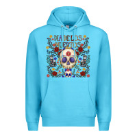Ocean Blue dia de los muertos Premium Hoodie - CowhideDigitalArt