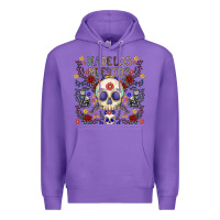 Purple dia de los muertos Premium Hoodie - CowhideDigitalArt