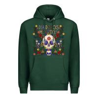 Sports Green dia de los muertos Premium Hoodie - CowhideDigitalArt