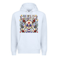 White dia de los muertos Premium Hoodie - CowhideDigitalArt