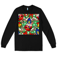 Christmas Coffee Cups Bell And Candy Cane With Leopard And Plaid Long Sleeve Tee | Teevron