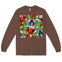 Chestnut christmas coffee cups bell and candy cane with leopard and plaid Long Sleeve Tee - BundleAndBundleShop