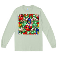 Matcha christmas coffee cups bell and candy cane with leopard and plaid Long Sleeve Tee - BundleAndBundleShop