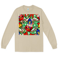 Mushroom christmas coffee cups bell and candy cane with leopard and plaid Long Sleeve Tee - BundleAndBundleShop