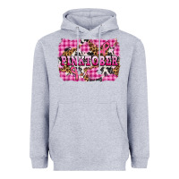 Heather Grey pinktober with cancer ribbon Heavyweight Hoodie - AdoDesignShop