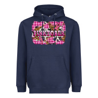Navy pinktober with cancer ribbon Heavyweight Hoodie - AdoDesignShop