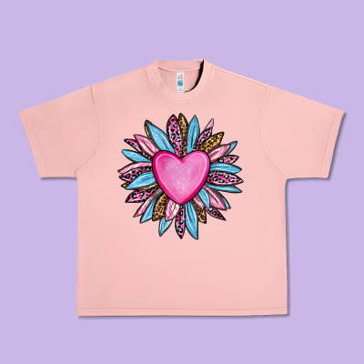 Valentine's Day Sunflower Olivia Urban Heavy Tee Designed By Oliviacreatesart