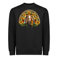 Black Western Leopard Sunflower Goat Rainbow Heavyweight Sweatshirt - BarkalooDesign