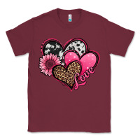 Burgundy valentines day western hearts and sunflower Classic Tee - Jasminsmagicworld