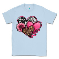 Dusty Blue valentines day western hearts and sunflower Classic Tee - Jasminsmagicworld