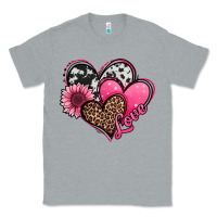 Heather Grey valentines day western hearts and sunflower Classic Tee - Jasminsmagicworld
