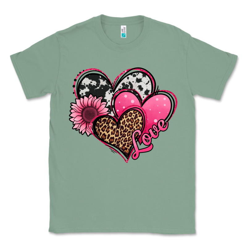 Valentines Day Western Hearts And Sunflower Classic Tee by Jasminsmagicworld | Teevron