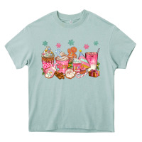 Arona Pink gingerbread coffee cups Heavy Core Tee - texasbilliewilder