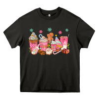 Pink Gingerbread Coffee Cups Heavy Core Tee | Teevron