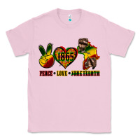 Bubblegum Pink peace love juneteenth Classic Tee - CowGirlArtShop