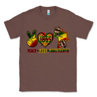 Chestnut peace love juneteenth Classic Tee - CowGirlArtShop