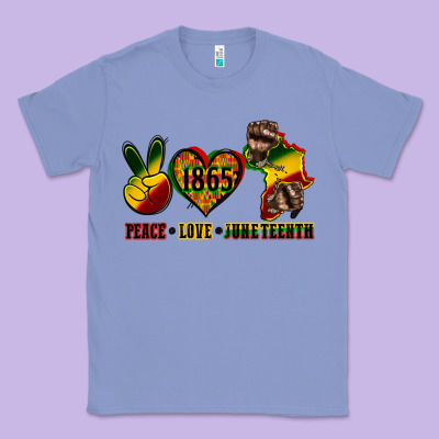 Peace Love Juneteenth Classic Tee Designed By Cowgirlartshop