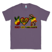 Lavender peace love juneteenth Classic Tee - CowGirlArtShop