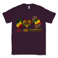 Plum peace love juneteenth Classic Tee - CowGirlArtShop