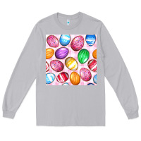 Moon Dust Easter Eggs Seamless Pattern Long Sleeve Tee - BundleAndBundleShop