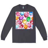 Smoke Easter Eggs Seamless Pattern Long Sleeve Tee - BundleAndBundleShop