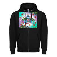 Black ohana stitch Zipper Hoodie - AdoDesignShop
