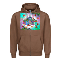 Chestnut ohana stitch Zipper Hoodie - AdoDesignShop
